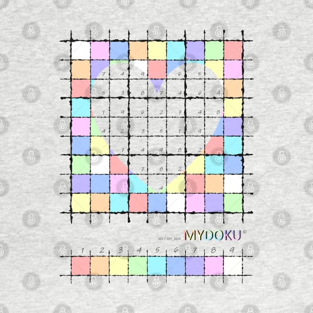 Mydoku_101_001_004 _F: Sudoku, Sudoku coloring, logic, logic puzzle, holiday puzzle, fun, away from screen by Mydoku